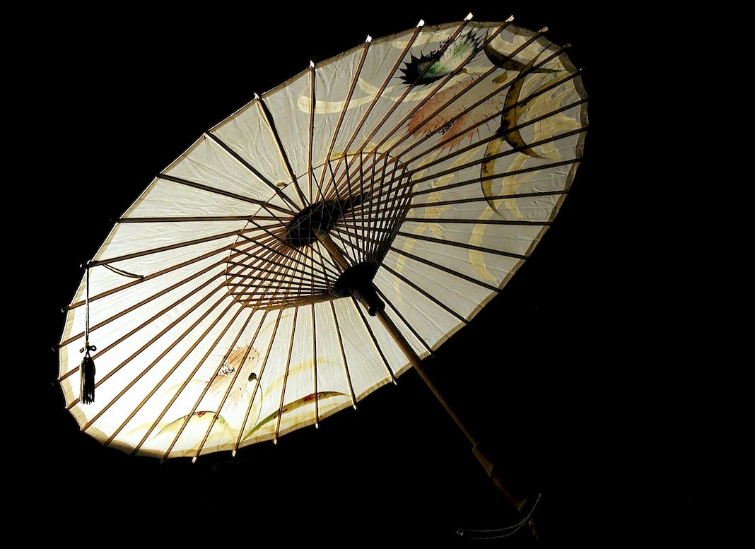 per Giappone parasole in bambù e carta giapponese dipinta primi del  Novecento - ABOUT ART ON LINE